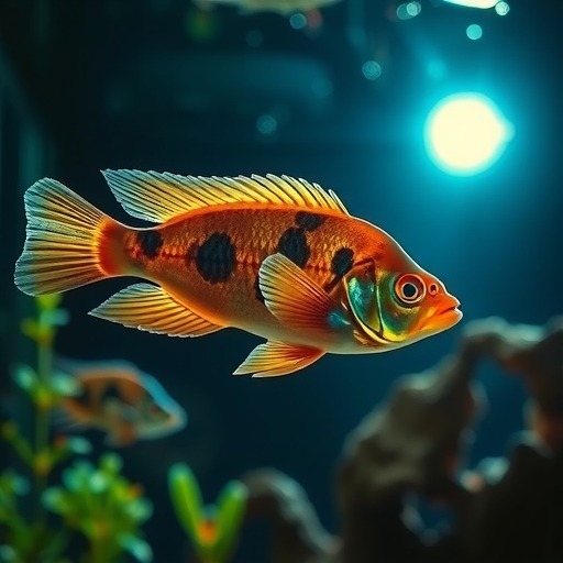 地图鱼的一天（探索地图鱼生活中的日夜节奏，解密它们每天的光照需求）(图3)