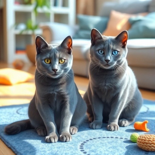 蓝猫与英短蓝猫(解读猫界蓝色系的两个代表品种)(图4) 蓝猫与英短蓝猫(解读猫界蓝色系的两个代表品种)(图4)