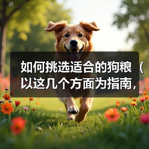 如何挑选适合的狗粮（以这几个方面为指南，给宠物健康饮食）(图3)