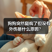 狗狗突然腿瘸了但没有外伤是什么原因？ - 新生家伴