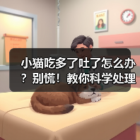 小猫吃多了吐了怎么办？别慌！教你科学处理