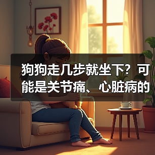 狗狗走几步就坐下？可能是关节痛、心脏病的