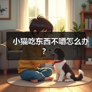 小猫吃东西不嚼怎么办？