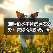 猫咪怕水不肯洗澡怎么办?教你3步脱敏训练(图4) 猫咪怕水不肯洗澡怎么办?教你3步脱敏训练(图4)