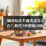 猫咪怕水不肯洗澡怎么办?教你3步脱敏训练(图2) 猫咪怕水不肯洗澡怎么办?教你3步脱敏训练(图2)