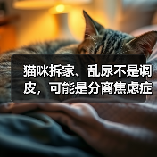 猫咪拆家、乱尿不是调皮，可能是分离焦虑症！ - 新生家伴