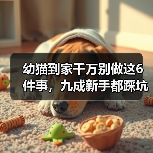 幼猫到家千万别做这6件事,九成新手都踩坑!(图4) 幼猫到家千万别做这6件事,九成新手都踩坑!(图4)