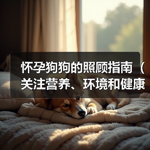 怀孕狗狗的照顾指南（关注营养、环境和健康） - 辰飞雨新生家伴