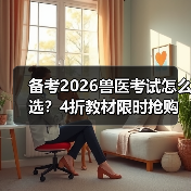 备考2026兽医考试怎么选？4折教材限时抢购！ - 辰飞雨新生家伴