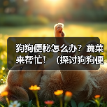 狗狗便秘怎么办？蔬菜来帮忙！（探讨狗狗便秘问题以及缓解便秘的营养蔬菜）(图3)