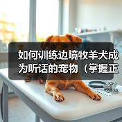 如何训练边境牧羊犬成为听话的宠物（掌握正确的训练技巧，让爱犬成为温顺听话的好伙伴）(图4)