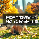 选择适合你的狗的出生时间(以狗的出生时间为基准,找到最适合你的宠物伴侣)(图4) 选择适合你的狗的出生时间(以狗的出生时间为基准,找到最适合你的宠物伴侣)(图4)