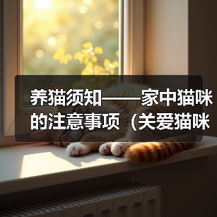 养猫须知——家中猫咪的注意事项(关爱猫咪,共创幸福家庭)(图2) 养猫须知——家中猫咪的注意事项(关爱猫咪,共创幸福家庭)(图2)