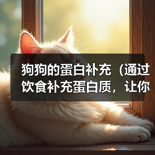 狗狗的蛋白补充(通过饮食补充蛋白质,让你的狗狗保持健康和活力)(图1) 狗狗的蛋白补充(通过饮食补充蛋白质,让你的狗狗保持健康和活力)(图1)