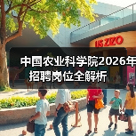 中国农业科学院2026年招聘岗位全解析