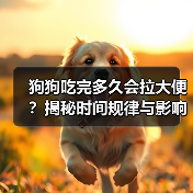 狗狗吃完多久会拉大便?揭秘时间规律与影响因素(图2) 狗狗吃完多久会拉大便?揭秘时间规律与影响因素(图2)