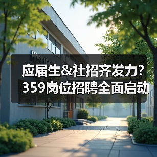 应届生&社招齐发力？359岗位招聘全面启动(图1)