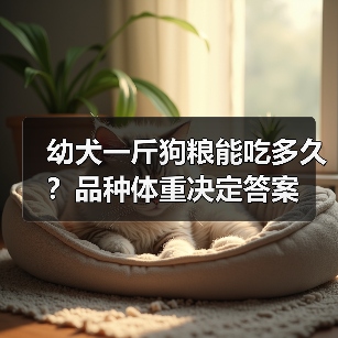 幼犬一斤狗粮能吃多久？品种体重决定答案(图3)