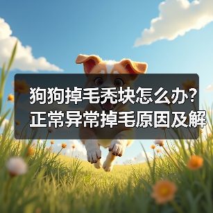 狗狗掉毛秃块怎么办？正常异常掉毛原因及解
