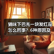 猫咪下巴秃一块发红是怎么回事？6种原因及处理方法(图2)