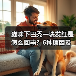 猫咪下巴秃一块发红是怎么回事？6种原因及处理方法(图4)