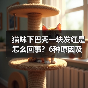 猫咪下巴秃一块发红是怎么回事？6种原因及处理方法(图3)