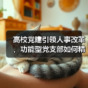 高校党建引领人事改革，功能型党支部如何精