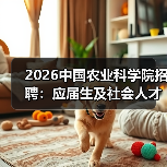 2026中国农业科学院招聘:应届生及社会人才就业机会盘点(图2) 2026中国农业科学院招聘:应届生及社会人才就业机会盘点(图2)