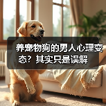 养宠物狗的男人心理变态？其实只是误解 - 辰飞雨新生家伴