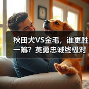 秋田犬VS金毛，谁更胜一筹？英勇忠诚终极对决(图3)