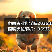 中国农业科学院2026年招聘岗位解析：359职位全面解读(图1)