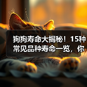 狗狗寿命大揭秘!15种常见品种寿命一览,你家狗狗能活多久?(图1) 狗狗寿命大揭秘!15种常见品种寿命一览,你家狗狗能活多久?(图1)