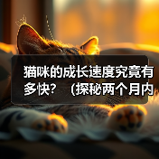 猫咪的成长速度究竟有多快?(探秘两个月内猫咪的惊人成长之旅)(图4) 猫咪的成长速度究竟有多快?(探秘两个月内猫咪的惊人成长之旅)(图4)