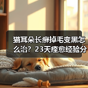 猫耳朵长癣掉毛变黑怎么治?23天痊愈经验分享(图1) 猫耳朵长癣掉毛变黑怎么治?23天痊愈经验分享(图1)