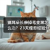 猫耳朵长癣掉毛变黑怎么治?23天痊愈经验分享(图2) 猫耳朵长癣掉毛变黑怎么治?23天痊愈经验分享(图2)