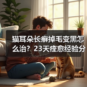 猫耳朵长癣掉毛变黑怎么治?23天痊愈经验分享(图4) 猫耳朵长癣掉毛变黑怎么治?23天痊愈经验分享(图4)