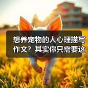 想养宠物的人心理描写作文？其实你只需要这3步(图1)
