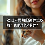 幼猫不同阶段饲养全攻略：如何科学喂养？ - 辰飞雨新生家伴
