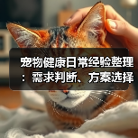 宠物健康日常经验整理:需求判断、方案选择与避坑建议(图2) 宠物健康日常经验整理:需求判断、方案选择与避坑建议(图2)