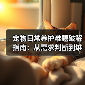 宠物日常养护难题破解指南:从需求判断到维护全攻略(图2) 宠物日常养护难题破解指南:从需求判断到维护全攻略(图2)