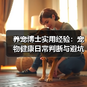 养宠博士实用经验:宠物健康日常判断与避坑全攻略(图1) 养宠博士实用经验:宠物健康日常判断与避坑全攻略(图1)